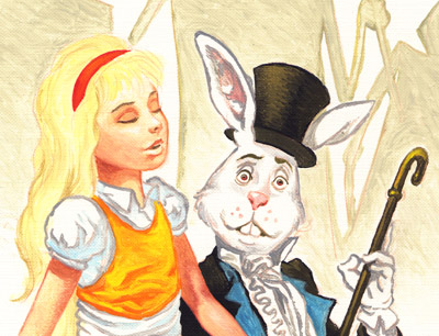 moi et le lapin blanc!! ^_^